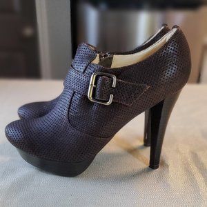 Type Z Perforated Leather Booties - image 1